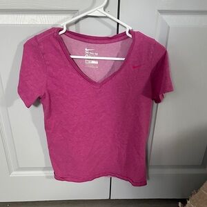 Nike Women's pink V-Neck Tee